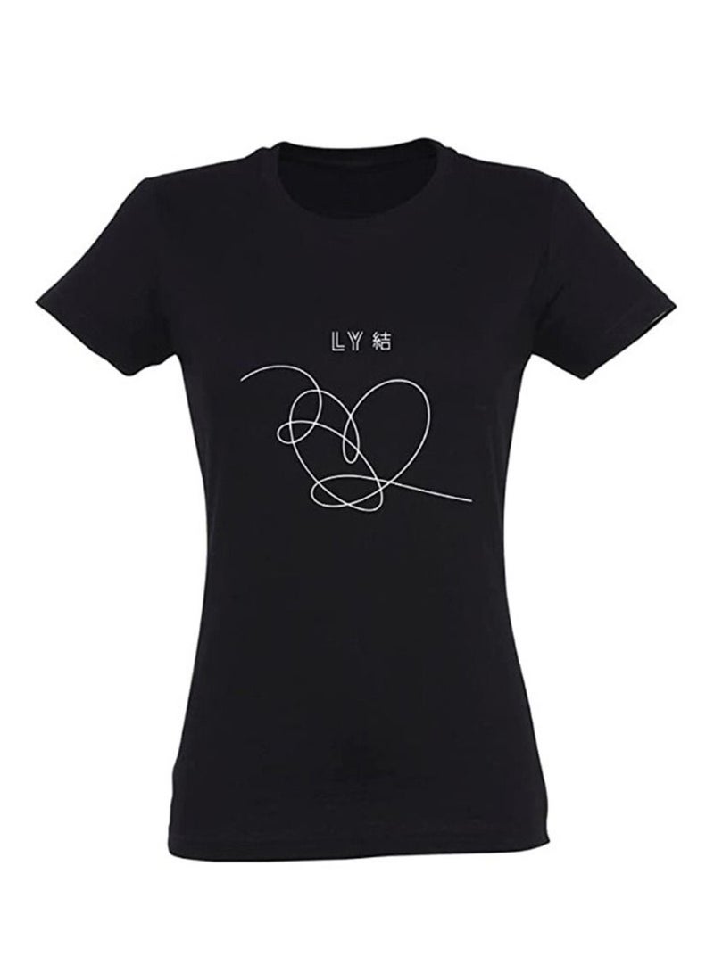 BTS tshirts of Korean Army Love Yourself Merchandise For Women | Girls who love BTS, Junkook, Jimmin, rap monter and true Korean POP Music (Design 4)