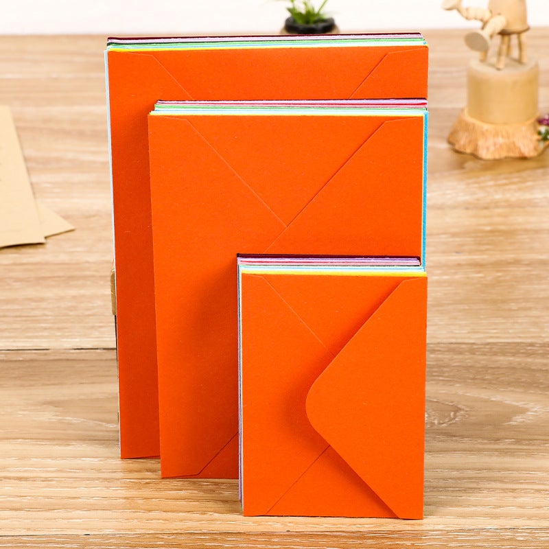 Solid Color 120G Color Gummed Paper Envelope Western European No. 3 Invitation Mini Envelope With Logo - Image 3
