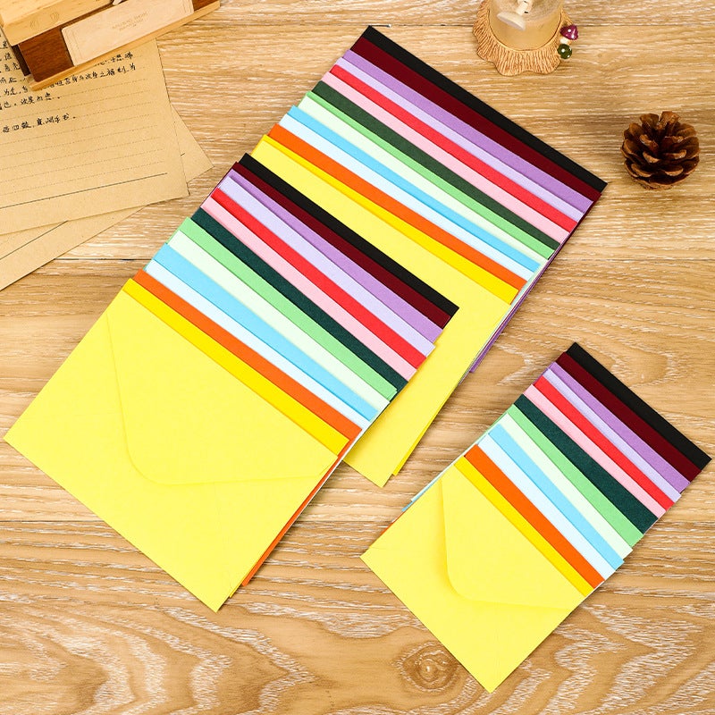 Solid Color 120G Color Gummed Paper Envelope Western European No. 3 Invitation Mini Envelope With Logo - Image 4