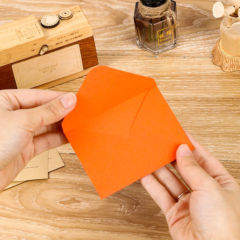 Solid Color 120G Color Gummed Paper Envelope Western European No. 3 Invitation Mini Envelope With Logo - Image 5