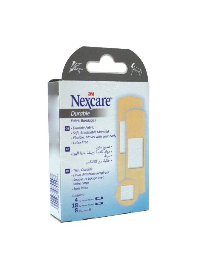 3M Nexcare Durable Fabric Bandage Assorted 30'S - Image 3