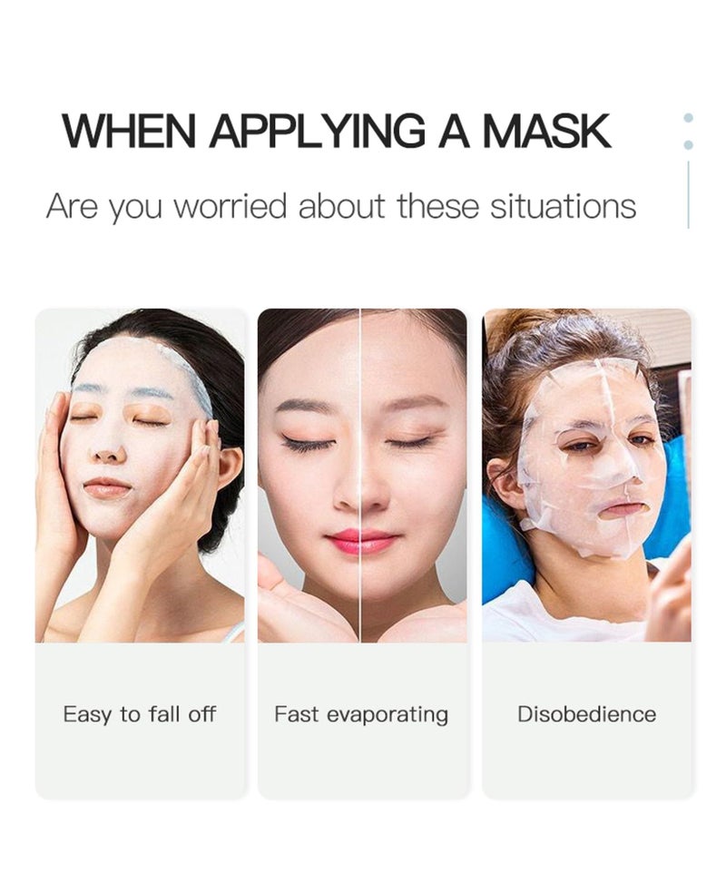 TLISMI Silicone Sheet Mask Cover Reusable Moisturizing Facial Mask Cover For Sheet Mask Mask Holder For Slow Down The Evaporation Of Mask Essence Face Beauty Tool-Clear, 1 Count - Image 5
