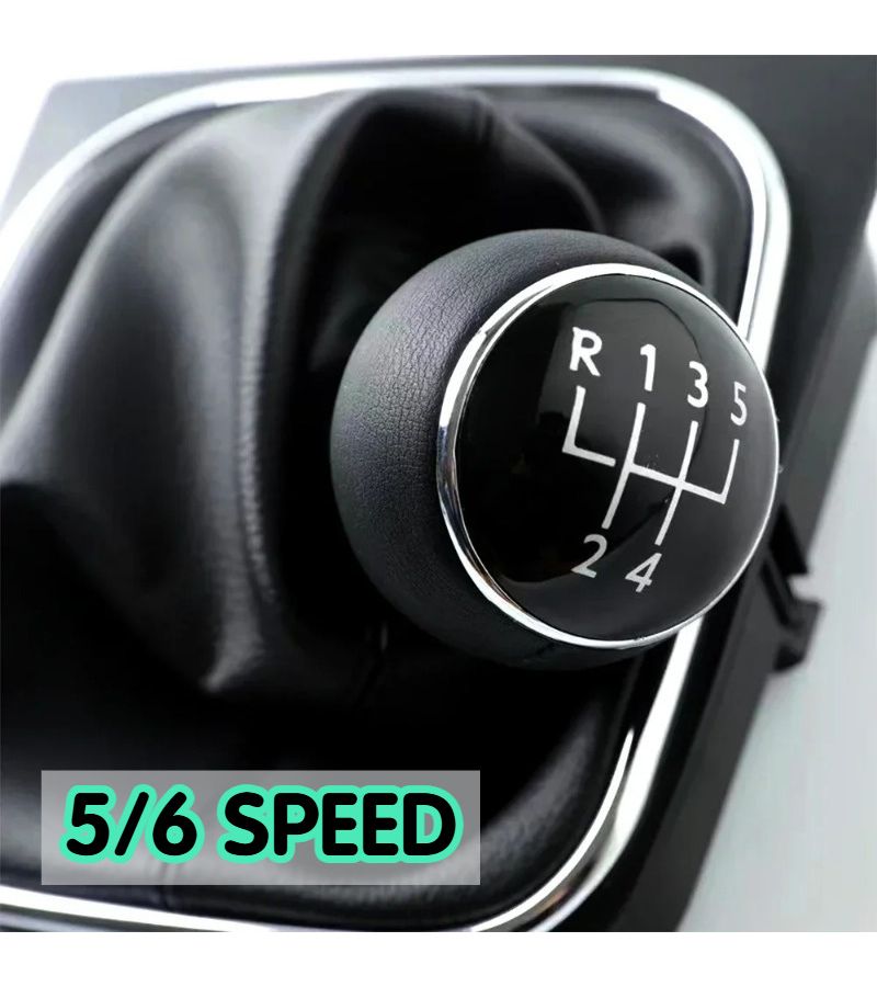 Leather Wrapped 5 Speed Manual Shift Knob With Dust Cover For VW Golf Jetta Rabbit - Image 4