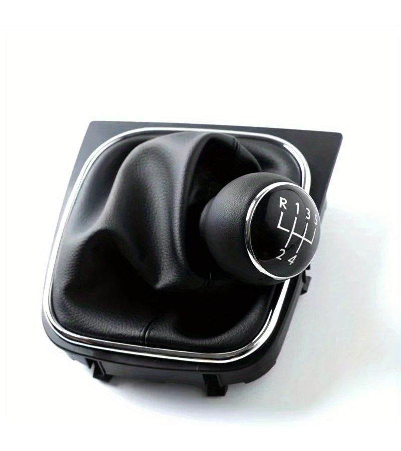 Leather Wrapped 5 Speed Manual Shift Knob With Dust Cover For VW Golf Jetta Rabbit - Image 5