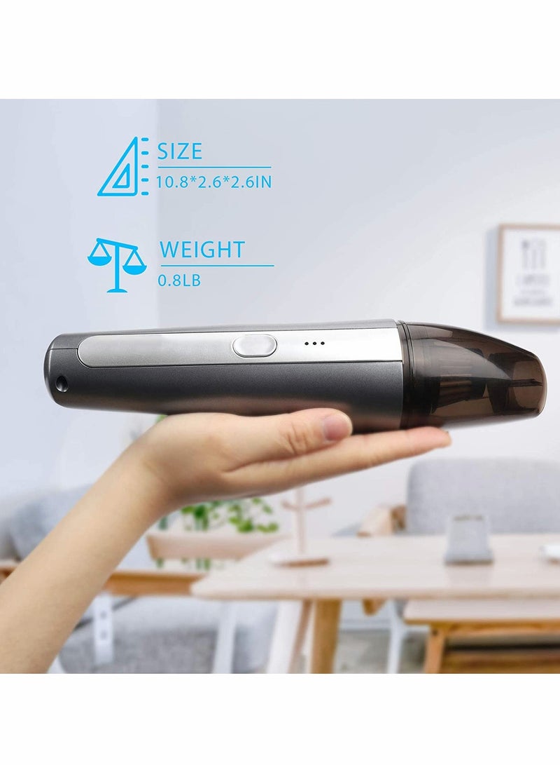 Zikra Car Vacuum Cleaner, 5000PA Cordless Handheld Vacuum Cleaner, 70W Portable Mini Car Vacuum with Rechargeable, for Pet Car Home Interior Cleaning, Strong Cyclone Suction Handheld Wireless Vacuum Cleaner - Image 2