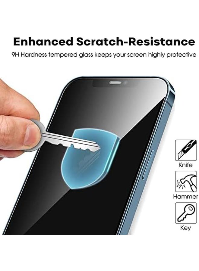 Jetech Full Coverage Screen Protector For Iphone 12 Pro Max 6.7 Inch Tempered Glass Film With Easy Installation Tool Case Friendly Hd Clear 3 Pack - Image 5