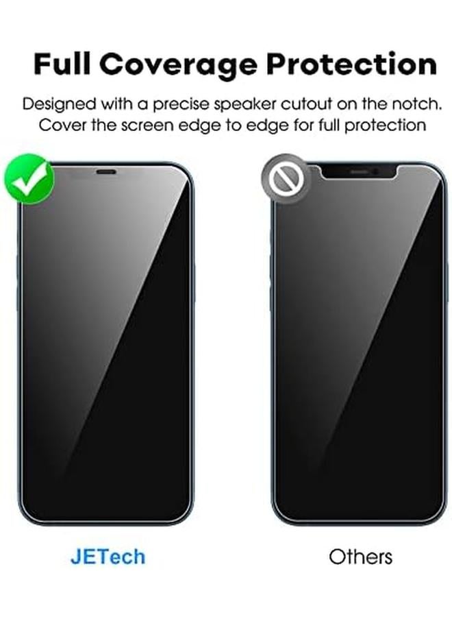 Jetech Full Coverage Screen Protector For Iphone 12 Pro Max 6.7 Inch Tempered Glass Film With Easy Installation Tool Case Friendly Hd Clear 3 Pack - Image 2