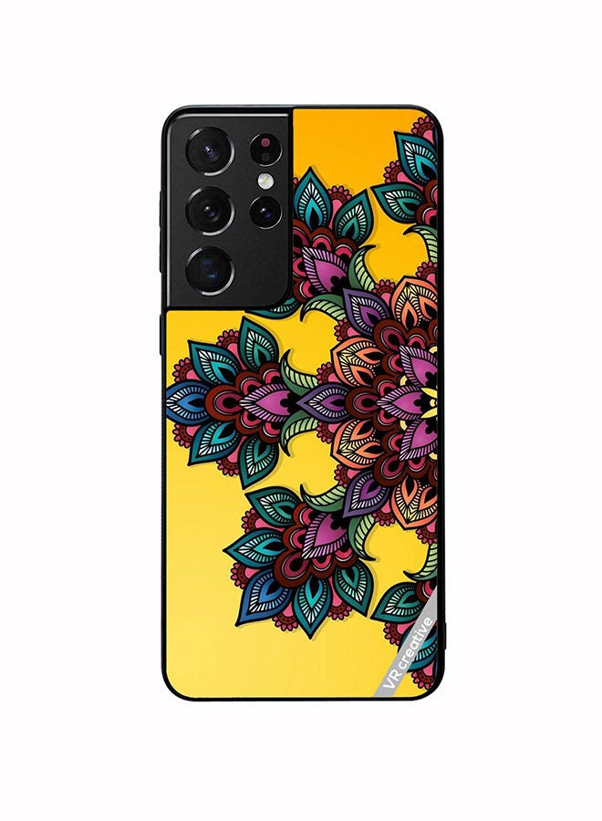 VR CREATIVE Protective Case Cover For Samsung Galaxy S21 Ultra 5G Mandala Design Multicolour - Image 1