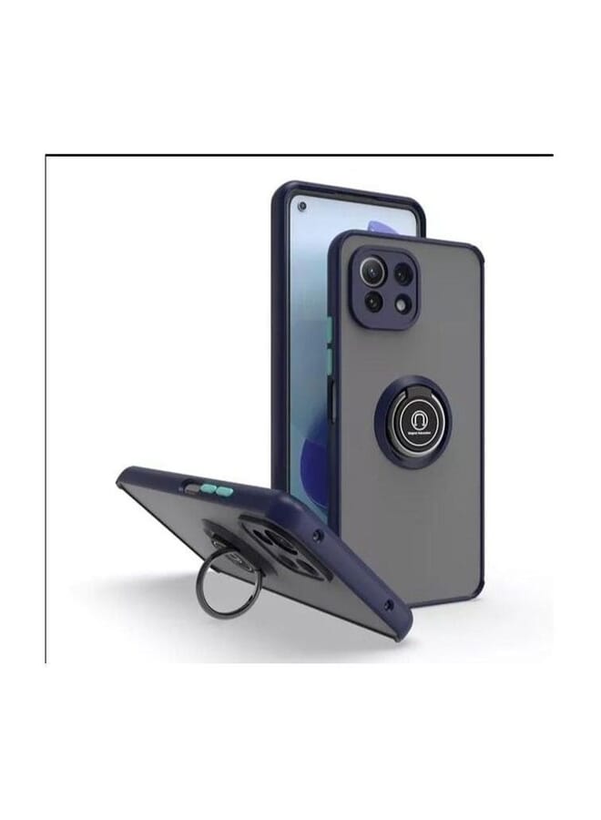 S-TOP Shockproof Phone Cover with Stand Ring and Magnet Xiaomi Mi 11 Lite  BLUE - Image 1