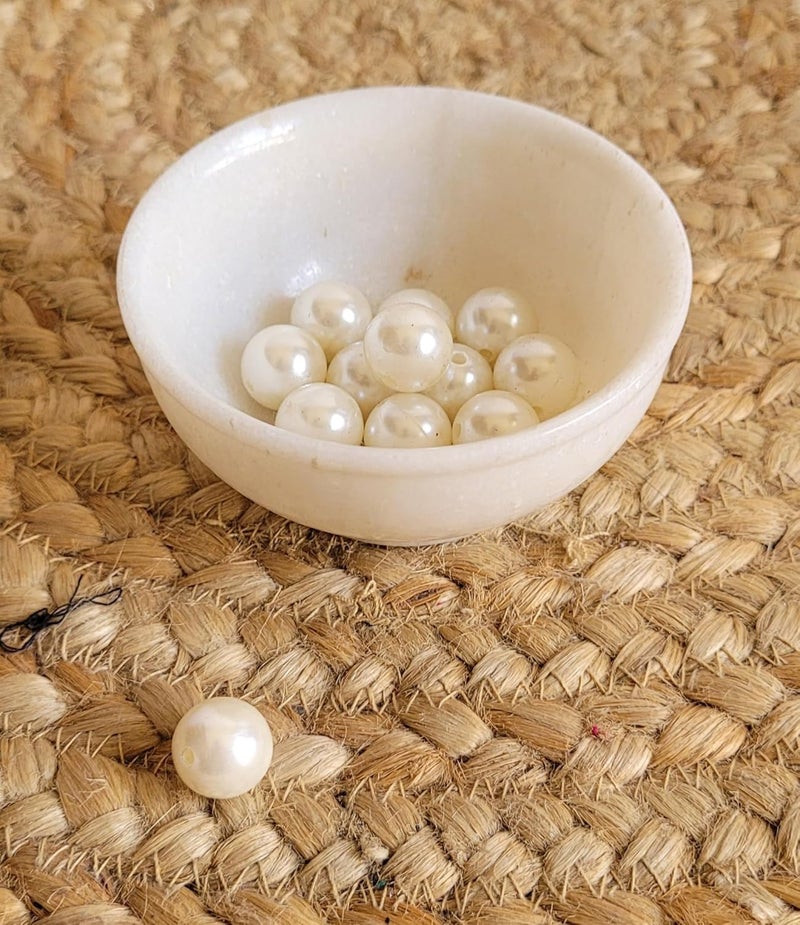 R&M RM 4inch White Marble Bowl Rameshwaram Marble Pot Best for Kitchen Serving Home Decoration Diwali New Year Special Event Wedding - Image 1