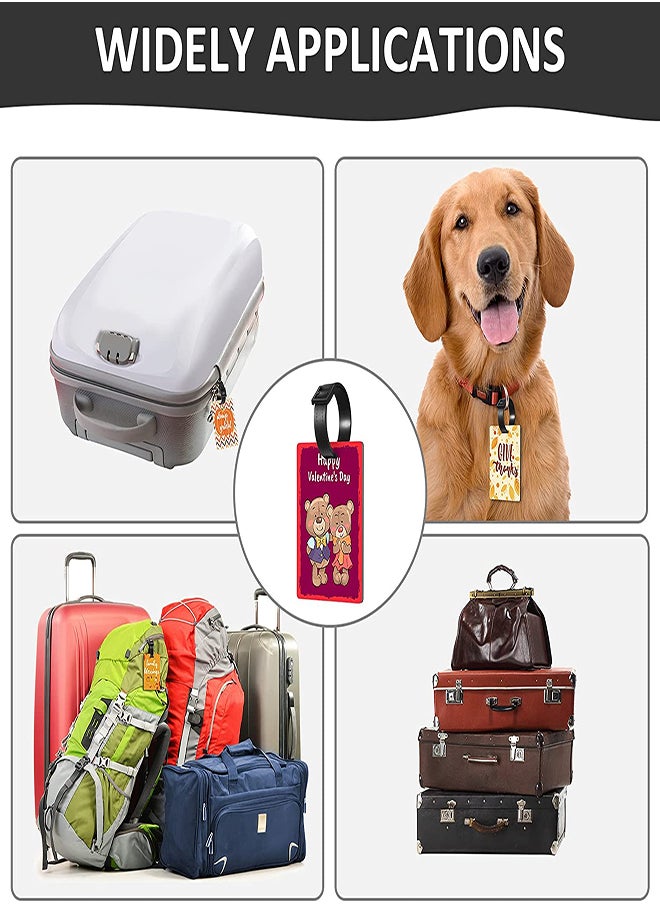 Generic - 10Pcs Double-Sided Sublimation Blank Luggage Tags with Straps for DIY Travel ID Tags, Perfect for Suitcases and Baggage - Image 1