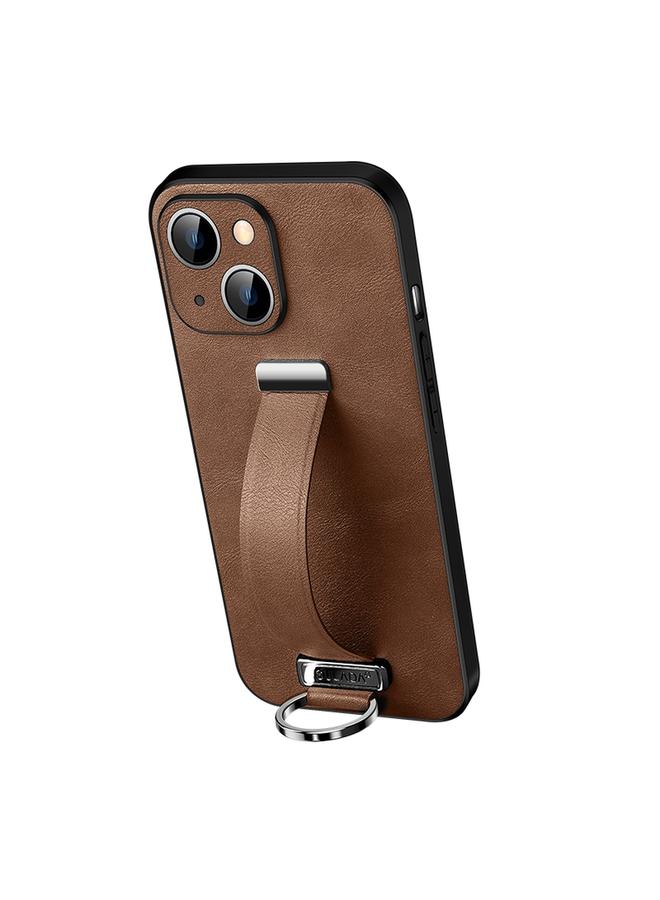 The Bros Case For iPhone 13 Cool Series PC + Leather Texture Skin Feel Shockproof Phone Case