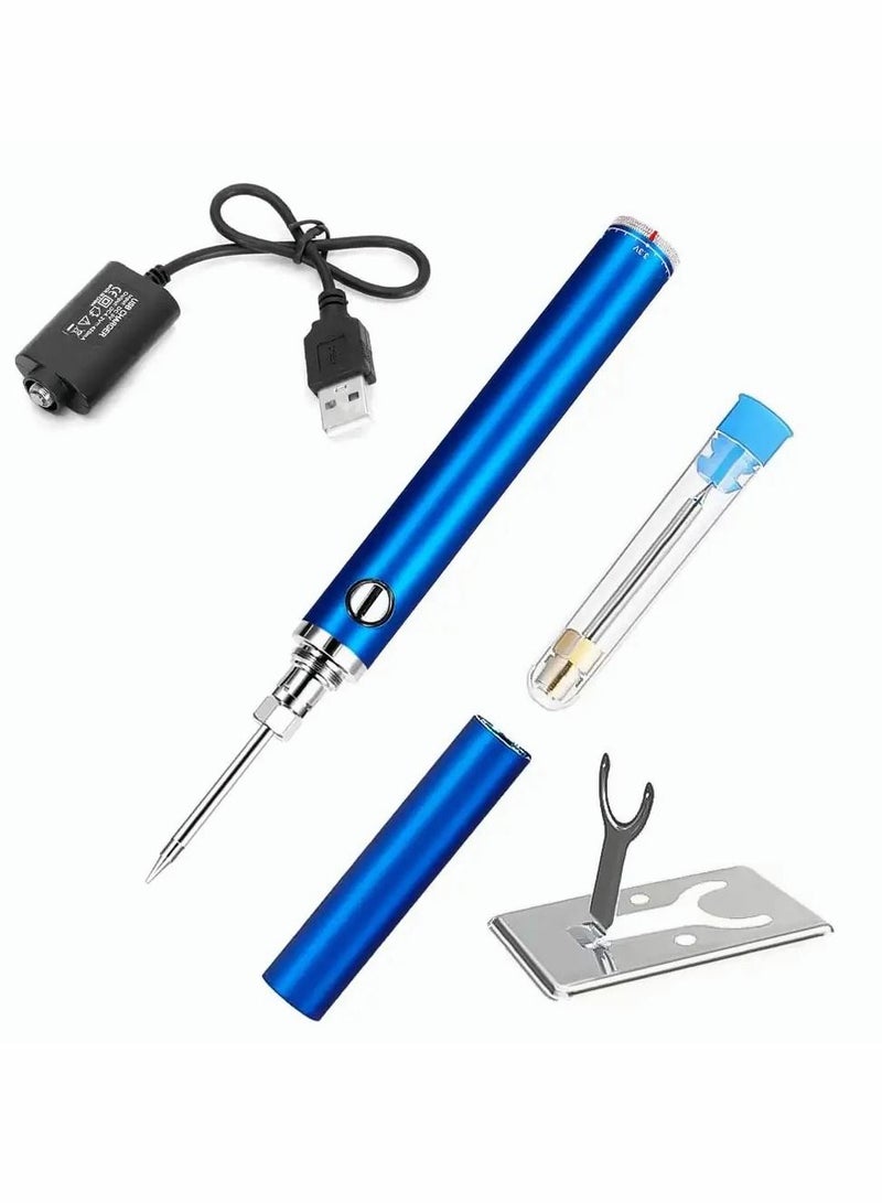 Portable USB Cordless Soldering Iron Kit, Wireless Rechargeable Battery Powered, Charging Welding Tool 510 Gun Pen Electronic Kit - Image 1
