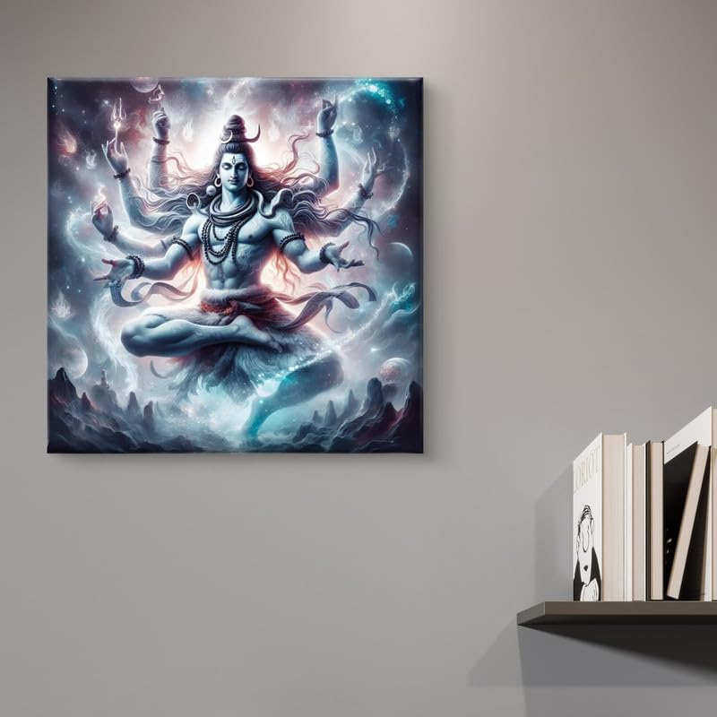 SAF لوحة قماشية مزينة بإطار خشبي للإله شيف للديكور المنزلي والمكتبي || لوحة ديكور منزلي، غرفة المعيشة، غرفة النوم، ديكور غرفة المكتب - لوحة لتزيين الجدران CV-38126 - Image 2