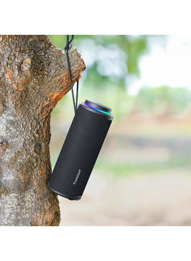 Tronsmart T8 Portable Bluetooth Speaker 40W Boom with 360° Surround Sound, Custom EQ via APP, IPX7 Waterproof, Dual pairing, 18H Playtime BeatSync Lights, Bluetooth 5.3, Rotary Volume Control, Micro SD/TF Card (Grey) - Image 4