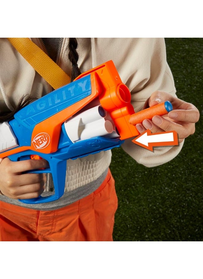 Nerf N Series Agility Blaster - 12 Dart Compatible, 6 Dart Drum, Kids Outdoor Game
