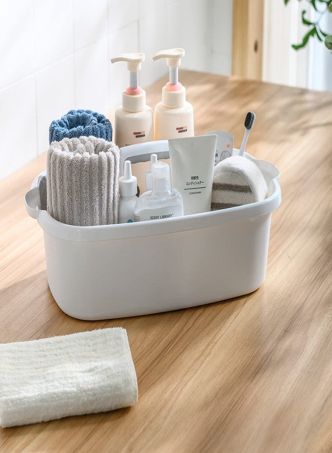 ALINK Large Plastic Shower Caddy Tote, Portable Storage Caddy Basket Organizer with Handle for Dorm, Bathroom, Tool, Garden, Kitchen, Cleaning Supplies - Blue - Image 5