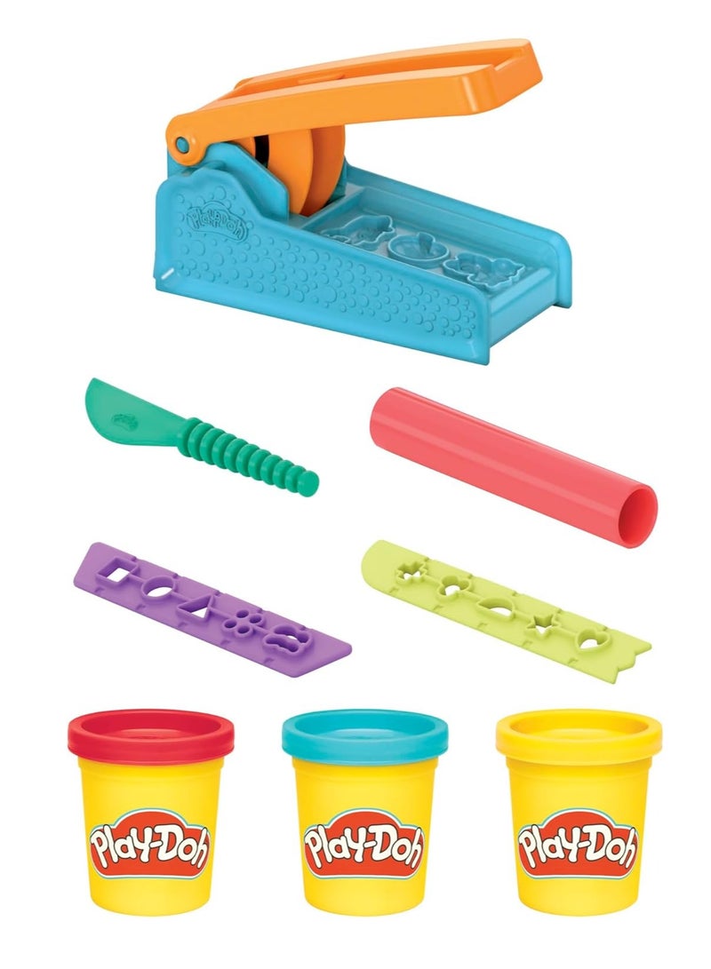 Play-Doh Fun Factory Starter Set | Kids Modeling Clay Playset | 3 Color Dough Cans | 10 Shape Extruder Tool | Creative Arts & Crafts Toy | Age 3+ - Image 2