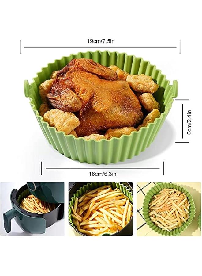 FYLX Air Fryer Silic PotAir Fryer Accessories Air Fryer Silic Liners Basket Kitchen Reusable Air Fryers Oven Accessories - Image 3