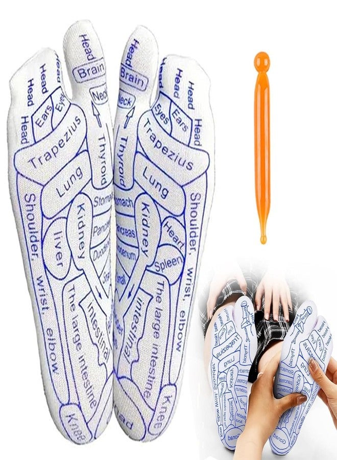 SPITEN Reflexology Socks With Trigger Point Massage Tool,Foot Pain Relief and Acupressure Reflexology Foot Massage Socks For Women,Reflexology Chart of Both Sole and Instep 1 Pairs - Image 1