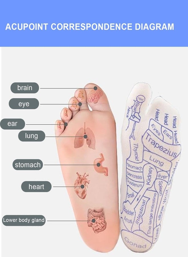 SPITEN Reflexology Socks With Trigger Point Massage Tool,Foot Pain Relief and Acupressure Reflexology Foot Massage Socks For Women,Reflexology Chart of Both Sole and Instep 1 Pairs - Image 5