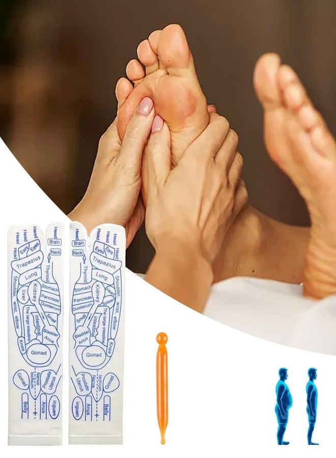 SPITEN Reflexology Socks With Trigger Point Massage Tool,Foot Pain Relief and Acupressure Reflexology Foot Massage Socks For Women,Reflexology Chart of Both Sole and Instep 1 Pairs - Image 3