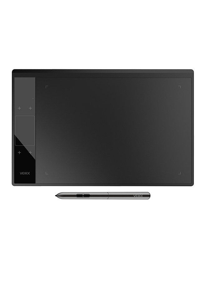 Veikk - A30 Graphics Drawing Tablet 10 x 6 Inch Large Active Area Smart Gesture Touch-Control 8192 Levels Pressure Art Graphics Tablet with Battery-free Stylus 8 Pen Nibs - Image 1
