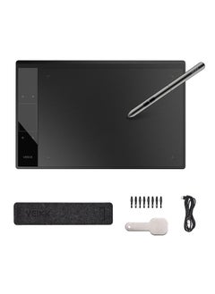 A30 Graphics Drawing Tablet 10 x 6 Inch Large Active Area Smart Gesture Touch-Control 8192 Levels Pressure Art Graphics Tablet with Battery-free Stylus 8 Pen Nibs