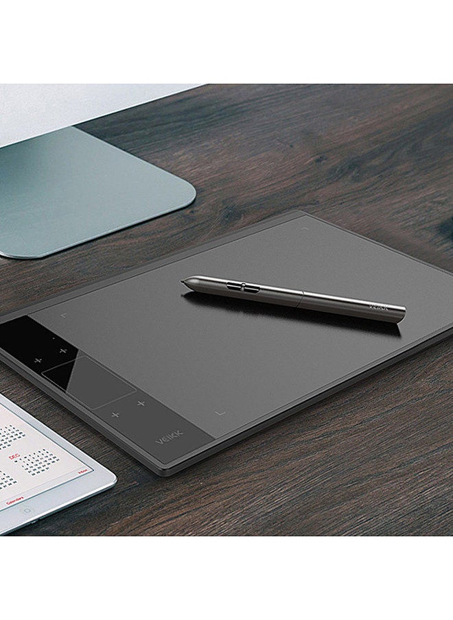 Veikk - A30 Graphics Drawing Tablet 10 x 6 Inch Large Active Area Smart Gesture Touch-Control 8192 Levels Pressure Art Graphics Tablet with Battery-free Stylus 8 Pen Nibs - Image 1
