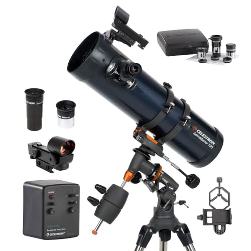 Celestron AstroMaster 130EQ Motor Drive Telescope with Smartphone Adapter and AstroMaster Accessories Kit (130EQ MD) - Image 1