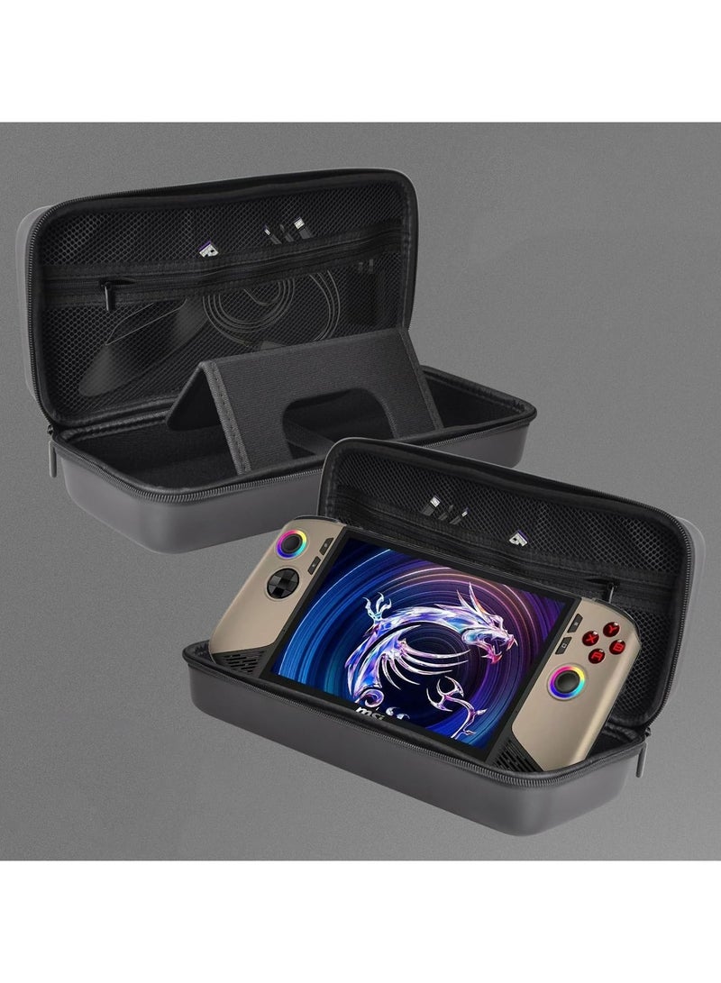 Protective case for MSI Claw 8 AI+ (2025), Travel tote for gaming handheld, Hard case with stand mode and mesh pocket for MSI Claw 8 AI+ accessories - Image 5