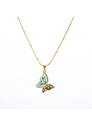 Golden Blue Zirconic Stainless Steel Butterfly Pendant Necklace - pzsku/Z8DD894D8E5B48BCF7822Z/45/1747829092/8f7164c7-82cf-44ac-bea9-92ef2e68d171