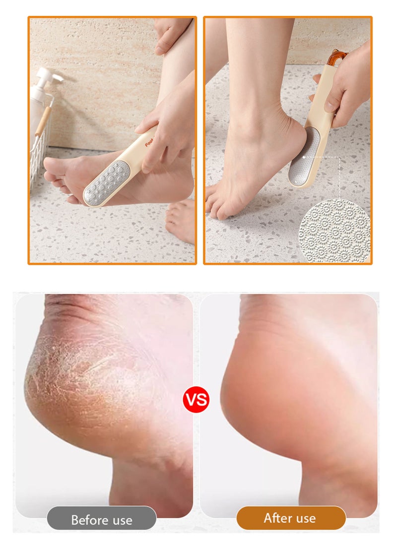 2-piece mixed pack, multi-functional foot seaming brush foot scrub board to remove dead skin brush feet, orange and white - Image 3