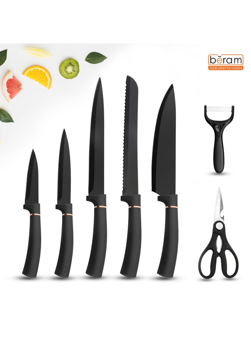 HausRoland - Haus Roland 16 Pieces Knife and Kitchen Utensils Set, Stainless Steel Blocksets with Utensil Holder, In Built Spoon Rest, Kitchenware Organizer, Knife Holder, Scissors and Cutting Board, Camping Set - Image 1