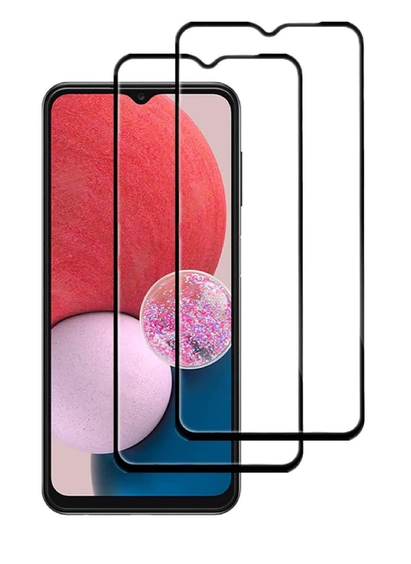 Super 2 Pieces Tempered Glass Screen Protector 5D Designed For Samsung Galaxy A13 4G Full Glue Edge to Edge Full Screen Coverage And Bubble Free - Image 1