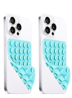 General Double Sided Silicone Suction Phone Holder Mount, Silicon Phone Accessory for iPhone and Android, Hands-Free Mirror Shower Phone Holder, TikTok Videos and Selfies (2PCS) 