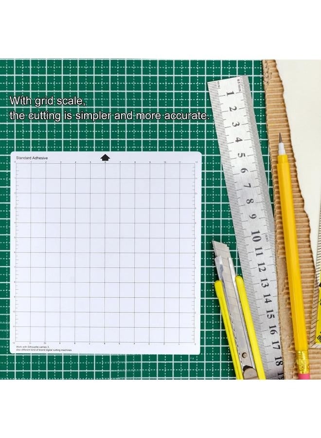 3 Sheets Cutting Mats For Silhouettes Cameo 12x12'' Adhesive Stickys Quilting Cricket Cut Mats Replacement Accessory 3 Sheets Cutting Mats - Image 2