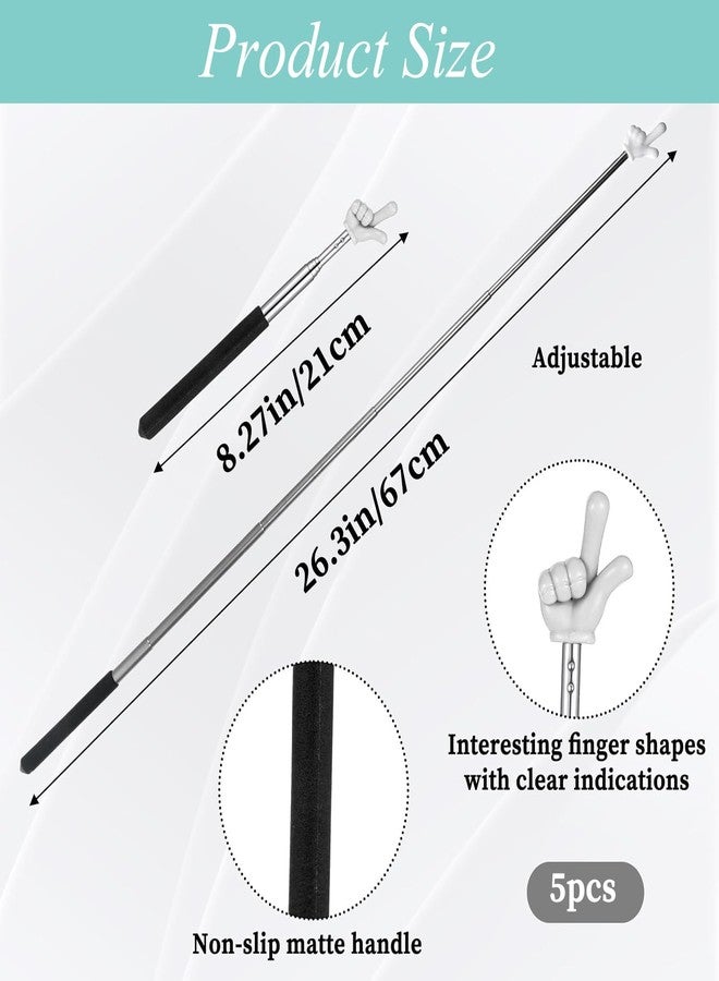 Kamwuld 5Pcs Pointer Finger Stick - Multipurpose Teacher Supplies Pointer Stick, Classroom Pointer and Finger Pointer Stick, Engaging Colors - Classroom Essentials for Effective Presentations - Image 4