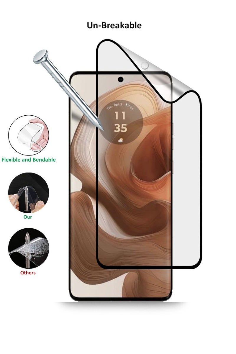 Techie فيلم واقي شاشة سيراميك غير لامع لهاتف موتورولا إيدج 50 ألترا / 50 برو – شعور سلس مضاد للبصمات خالي من الفقاعات - Image 2