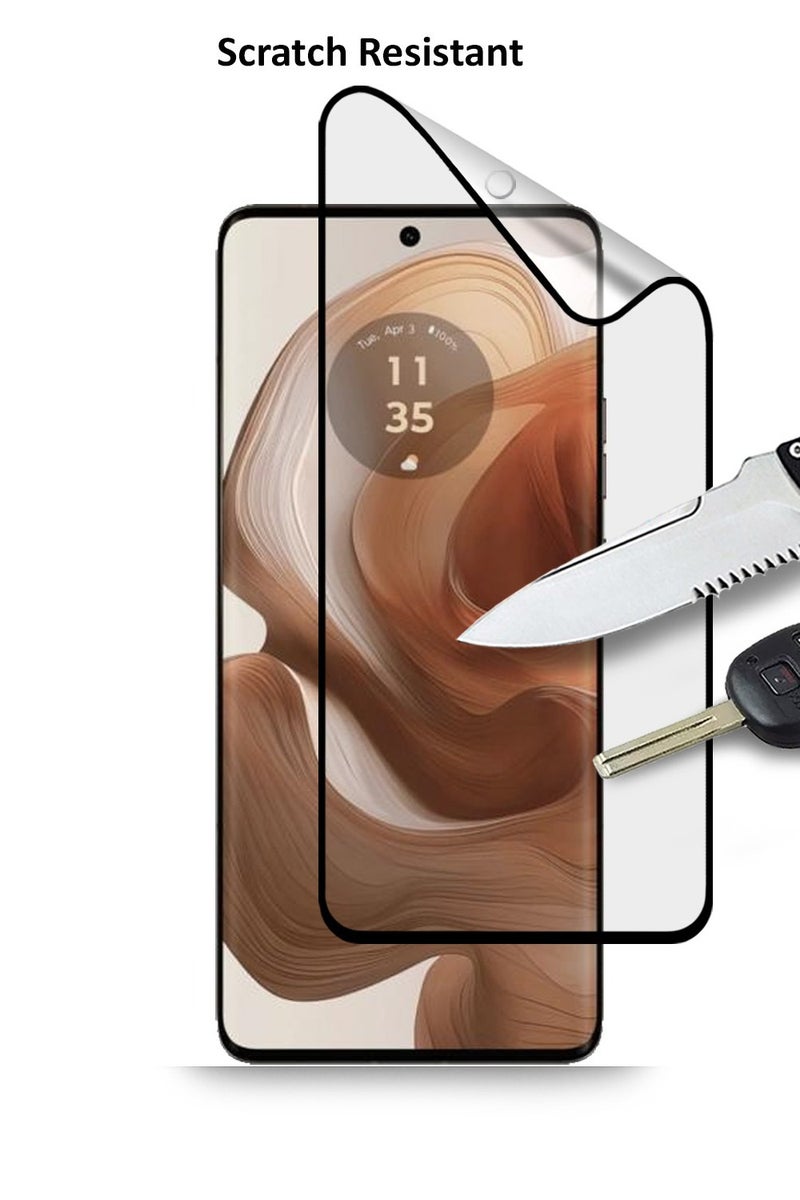 Techie فيلم واقي شاشة سيراميك غير لامع لهاتف موتورولا إيدج 50 ألترا / 50 برو – شعور سلس مضاد للبصمات خالي من الفقاعات - Image 5