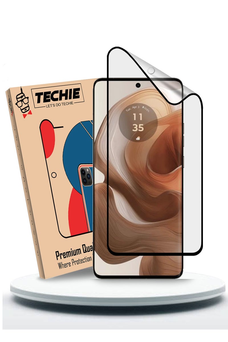 Techie فيلم واقي شاشة سيراميك غير لامع لهاتف موتورولا إيدج 50 ألترا / 50 برو – شعور سلس مضاد للبصمات خالي من الفقاعات - Image 1