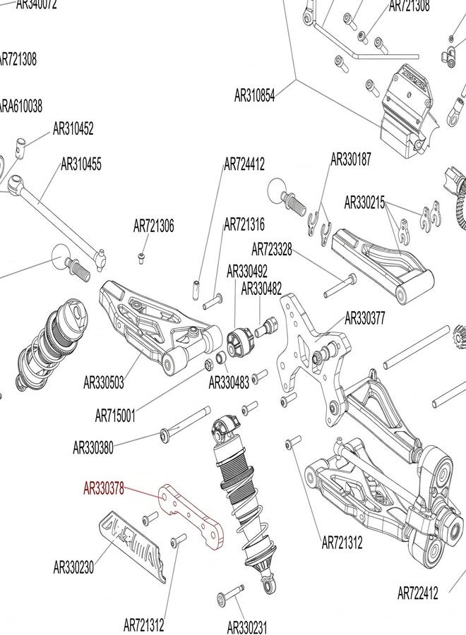 ZRRC Unbreakable 7075 Aluminum Front Suspension Mount AR330378 Fits Arrma 6S Models for 1/7 Big Rock Felony Fireteam Infraction Limitless Mojave 1/8 6S Kraton Notorious Outcast Talion Typhon - Image 5