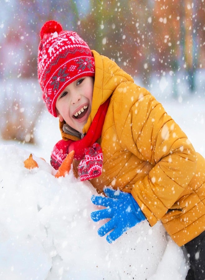 ONESING 12 Pairs Children Gloves - Warm Knitted Winter Gloves Bulk for Girls Boys | Kids Gloves Designed for Cold Weather Mixcolor R - Image 4