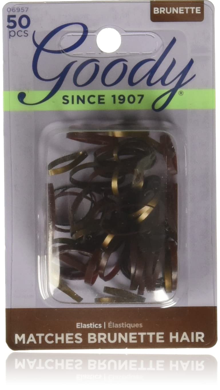 Goody WoMens Ouchless Latex Elastics, Brunette, 50 Count - Image 1