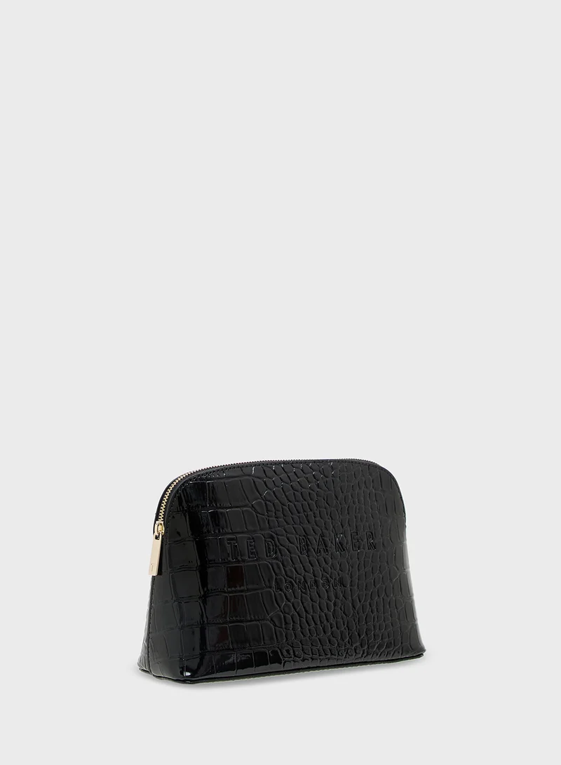 Ted Baker Croc Effect Makeup Cosmetic Bag