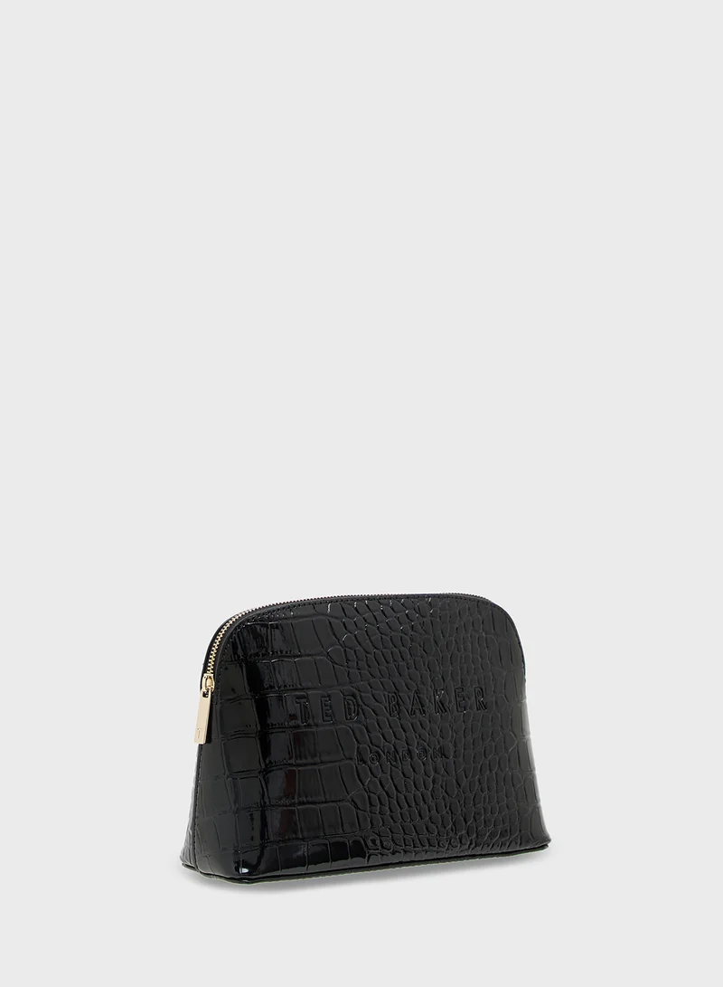 Ted Baker Croc Effect Makeup Cosmetic Bag