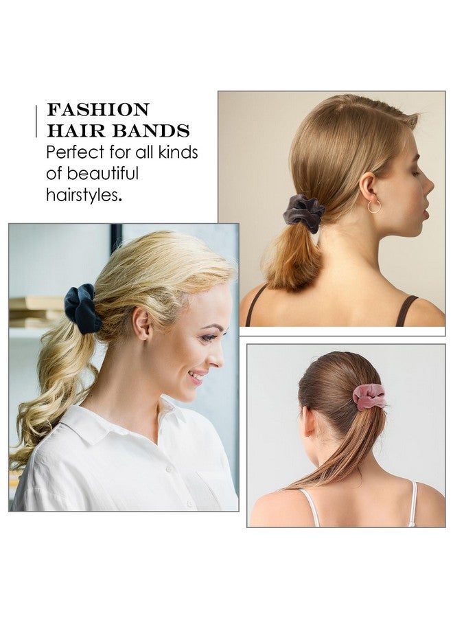 CHIROGRAPHY Velvet Hair Scrunchies for Women - Large Elastic Hair Bands Soft and Comfortable Ponytail Holders (Pack of 12, Multicolor) - Image 5