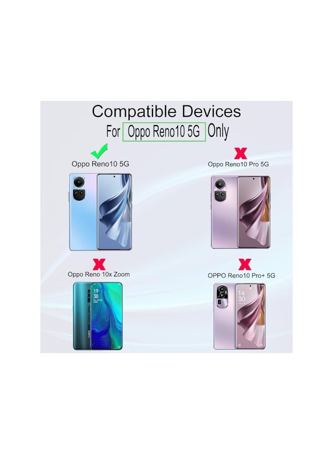 ايبيويند قطعة واقي شاشة لـ oppo reno10 5g 6.7 بوصة ليس لـ oppo reno10 pro 5g 10 pro plus 5g 10x Zoom فيلم tpu مرن مع 1 قطعة حامي عدسة الكاميرا 1 قطعة فيلم خلفي سهل التركيب - Image 2