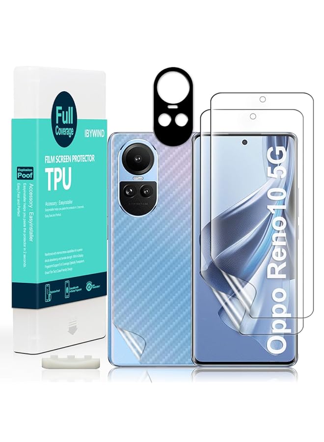 ايبيويند قطعة واقي شاشة لـ oppo reno10 5g 6.7 بوصة ليس لـ oppo reno10 pro 5g 10 pro plus 5g 10x Zoom فيلم tpu مرن مع 1 قطعة حامي عدسة الكاميرا 1 قطعة فيلم خلفي سهل التركيب - Image 1