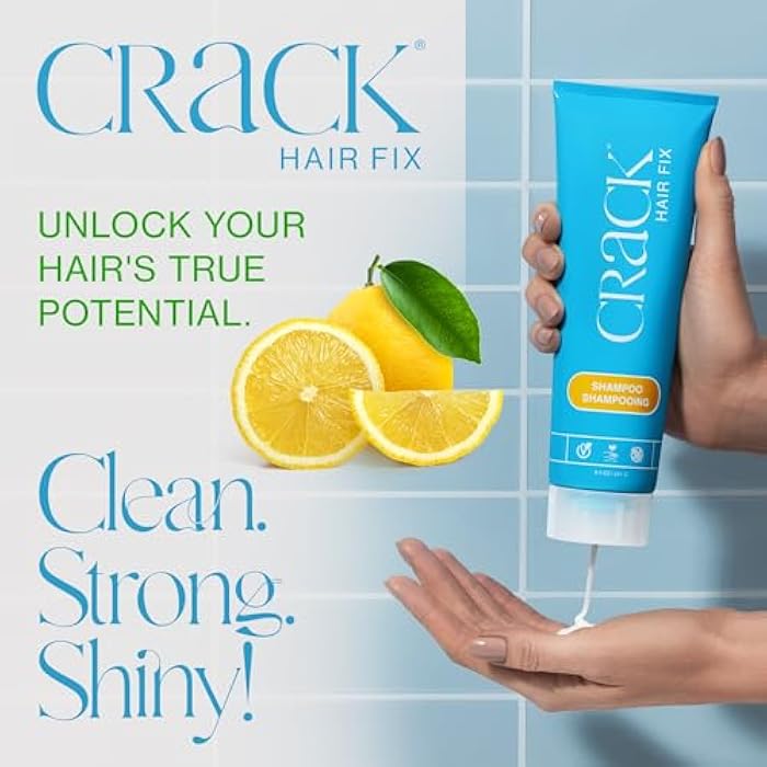 Crack HAIR FIX Shampoo with Twist Bottle | Moisturizing & Strengthening Sulfate-Free Formula | Protects Against Dryness, Reduces Breakage & Restores Shine | 8.5 Oz / 241 G - Image 2